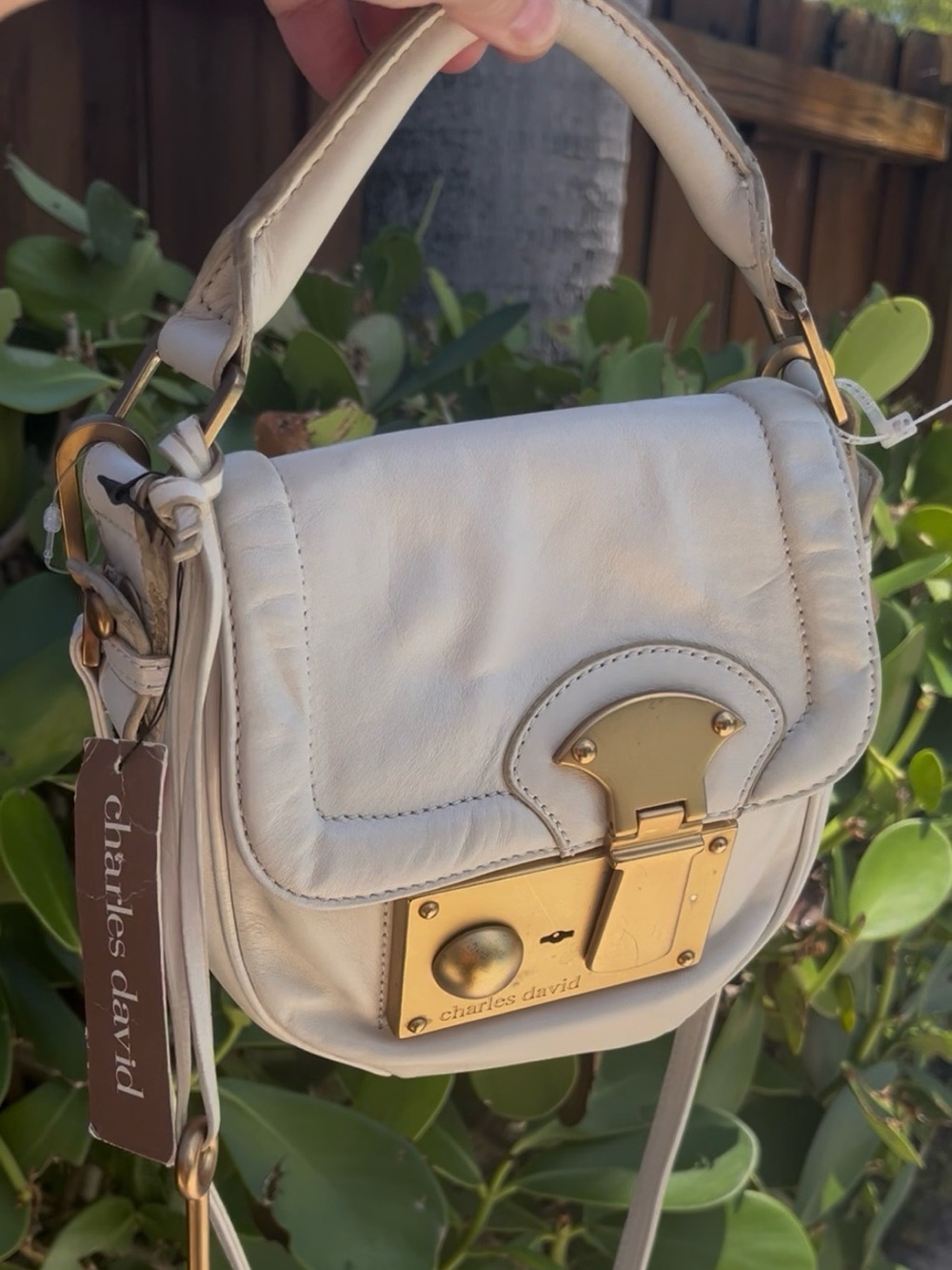 Charles David Y2K Rivegauche Leather Top Handle Crossbody bag